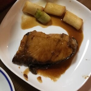 ぶりとねぎの照り焼き